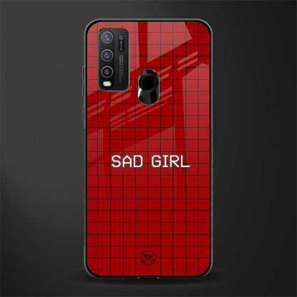 sad girl glass case for vivo y50 image