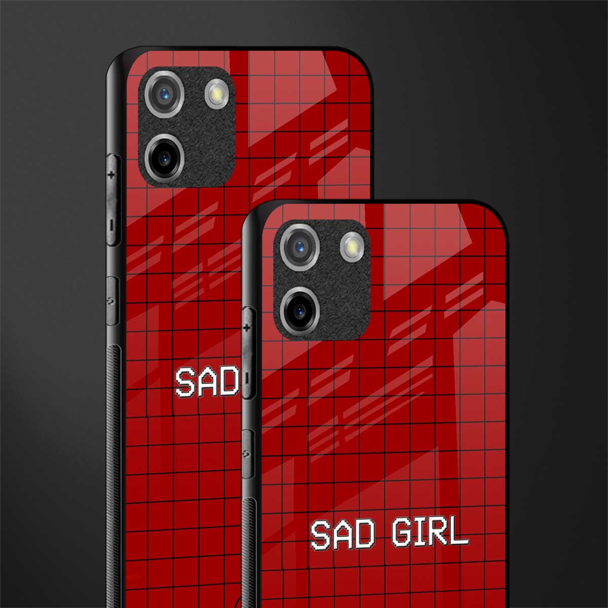 sad girl glass case for realme c11 image-2