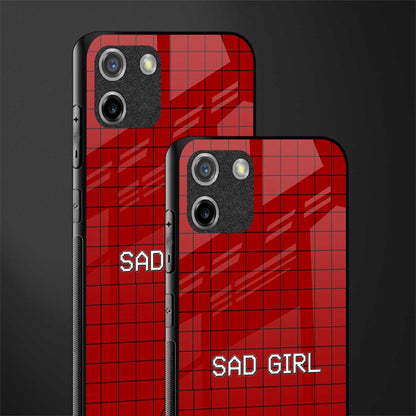 sad girl glass case for realme c11 image-2