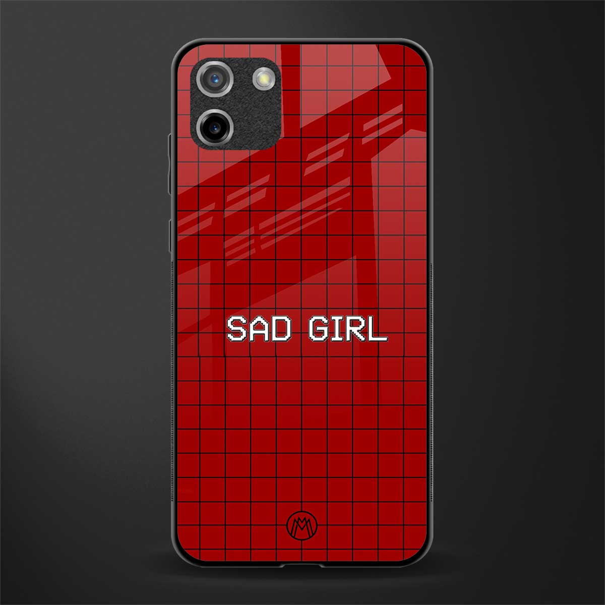 sad girl glass case for realme c11 image