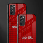 sad girl glass case for samsung galaxy note 20 image-2