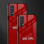 sad girl glass case for realme narzo 20 pro image-2