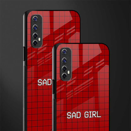 sad girl glass case for realme 7 image-2