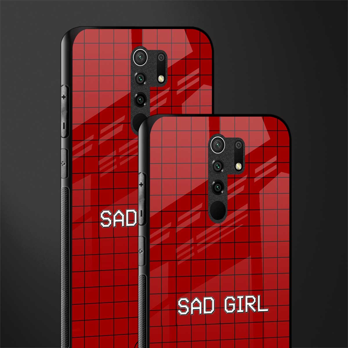 sad girl glass case for redmi 9 prime image-2