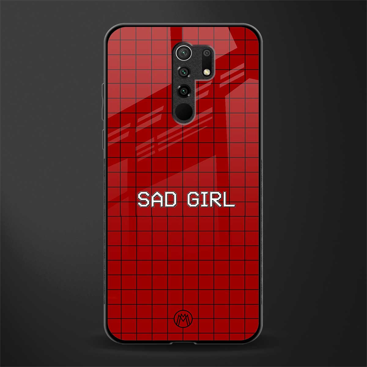 sad girl glass case for redmi 9 prime image