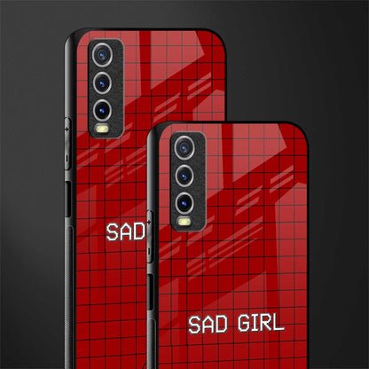 sad girl glass case for vivo y20 image-2