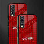 sad girl glass case for vivo y20i vivo y20t image-2