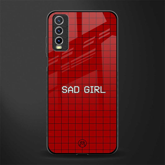 sad girl glass case for vivo y20 image