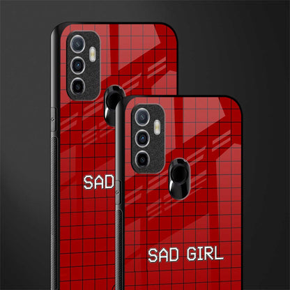 sad girl glass case for oppo a53 image-2