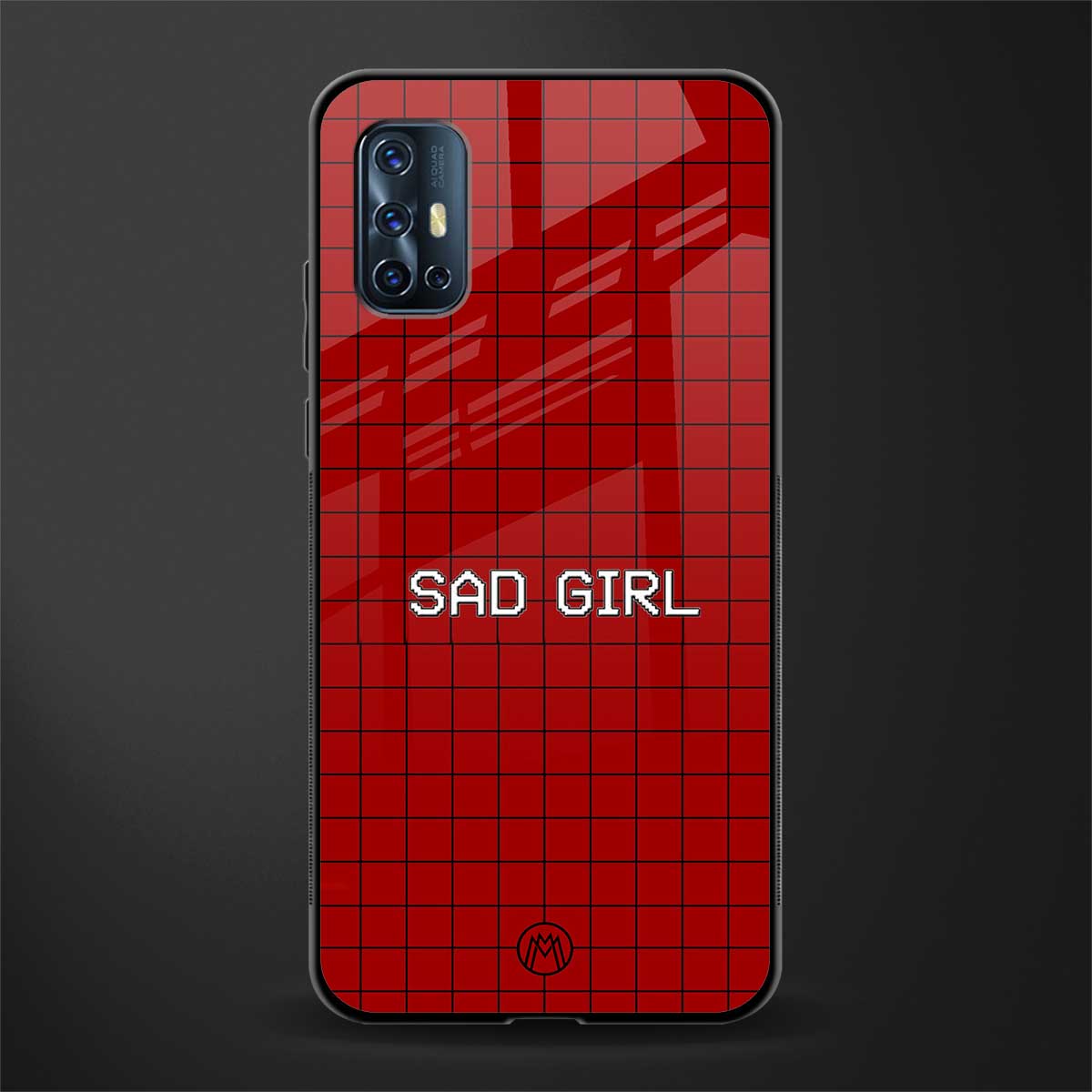 sad girl glass case for vivo v17 image