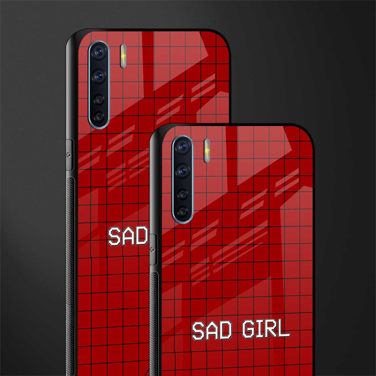 sad girl glass case for oppo f15 image-2