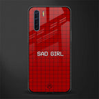 sad girl glass case for oppo f15 image