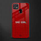 sad girl glass case for oppo a15s image