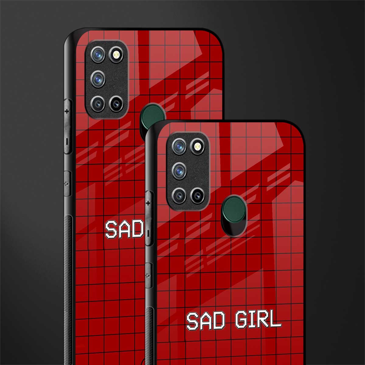 sad girl glass case for realme 7i image-2