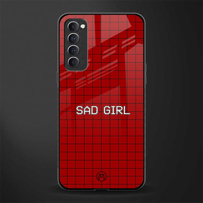 sad girl glass case for oppo reno 4 pro image