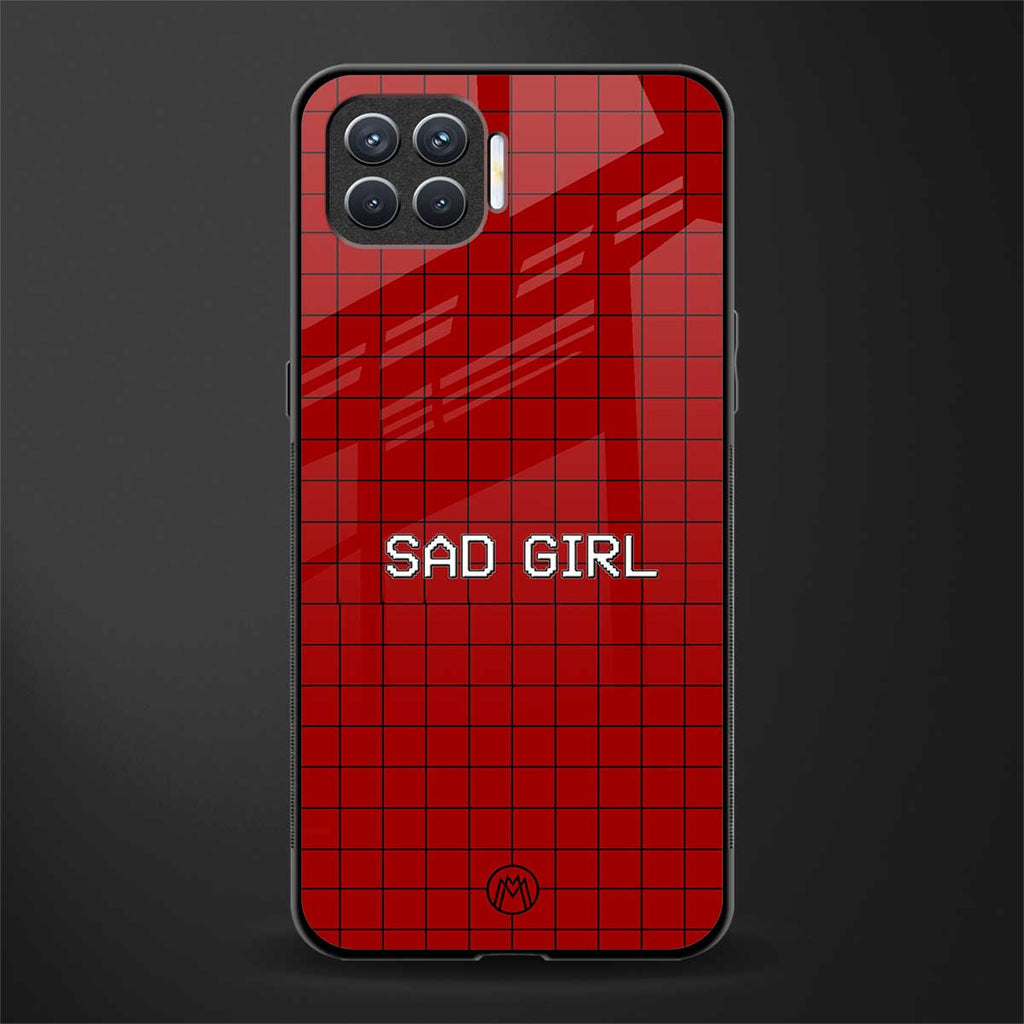 sad girl glass case for oppo f17 image