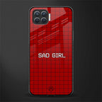 sad girl glass case for oppo f17 image