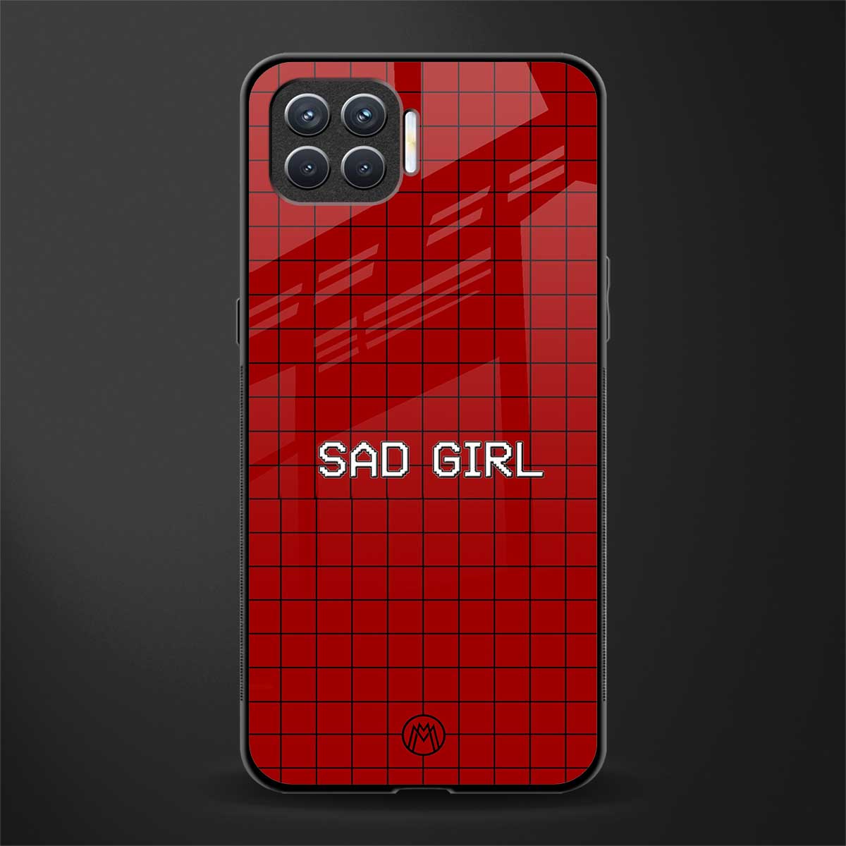 sad girl glass case for oppo f17 pro image