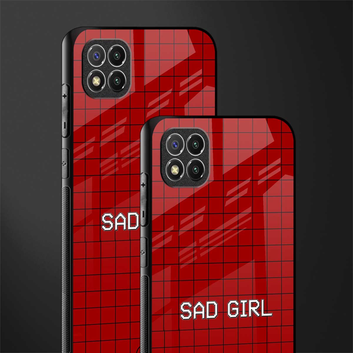 sad girl glass case for poco c3 image-2