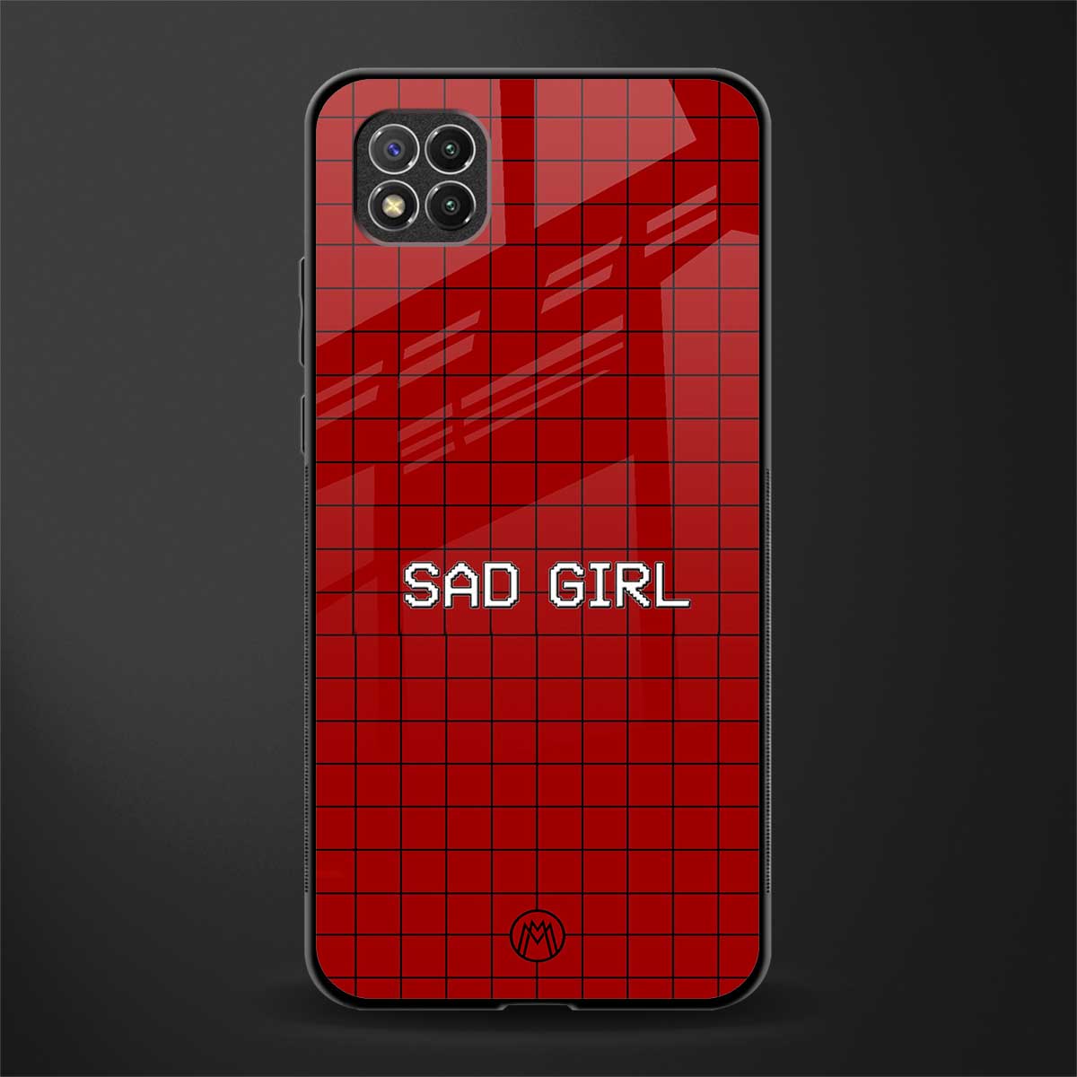 sad girl glass case for poco c3 image