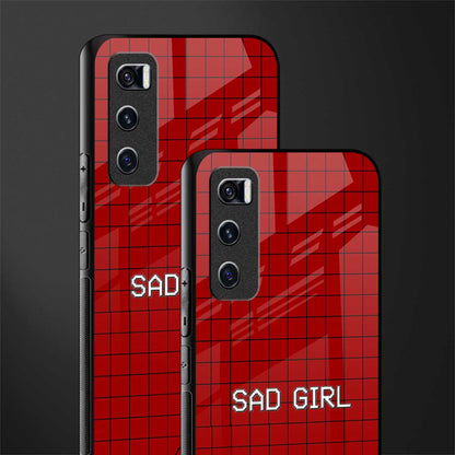 sad girl glass case for vivo v20 se image-2