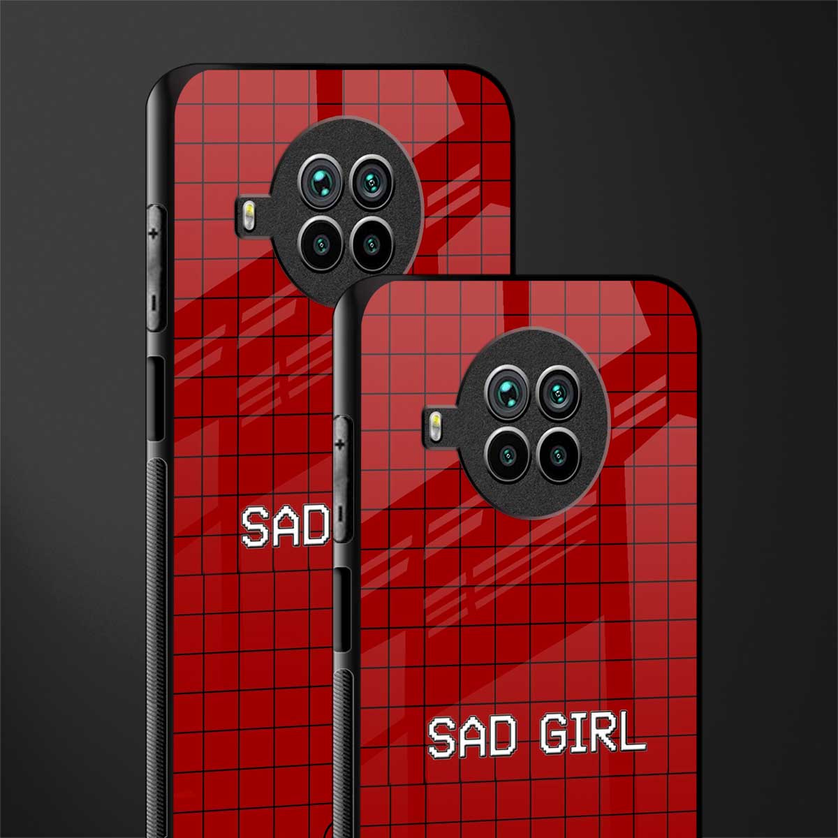 sad girl glass case for mi 10i image-2