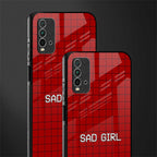 sad girl glass case for redmi 9 power image-2