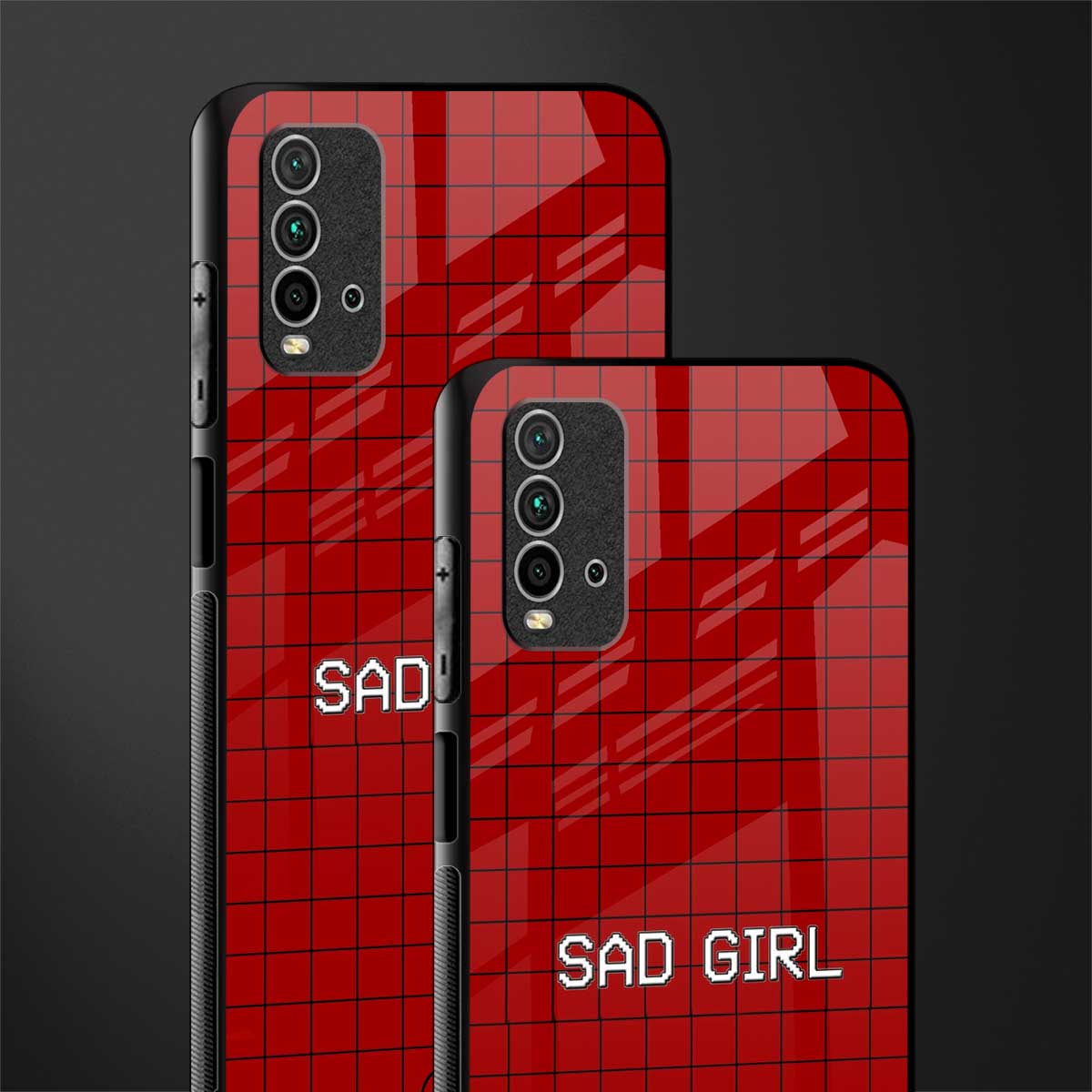 sad girl glass case for redmi 9 power image-2