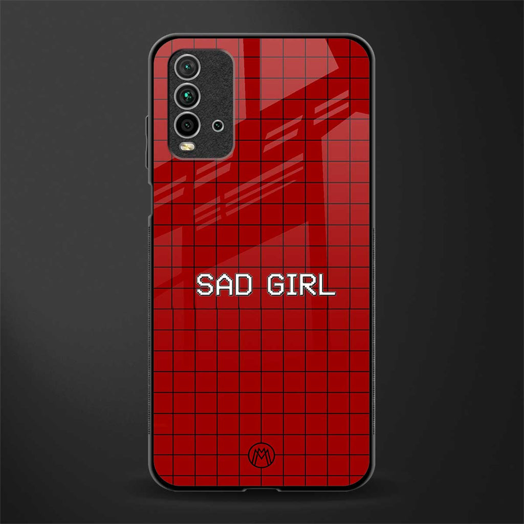 sad girl glass case for redmi 9 power image