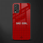 sad girl glass case for redmi 9 power image