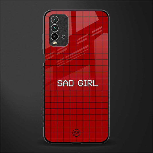 sad girl glass case for redmi 9 power image