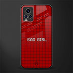 sad girl glass case for vivo v20 pro image