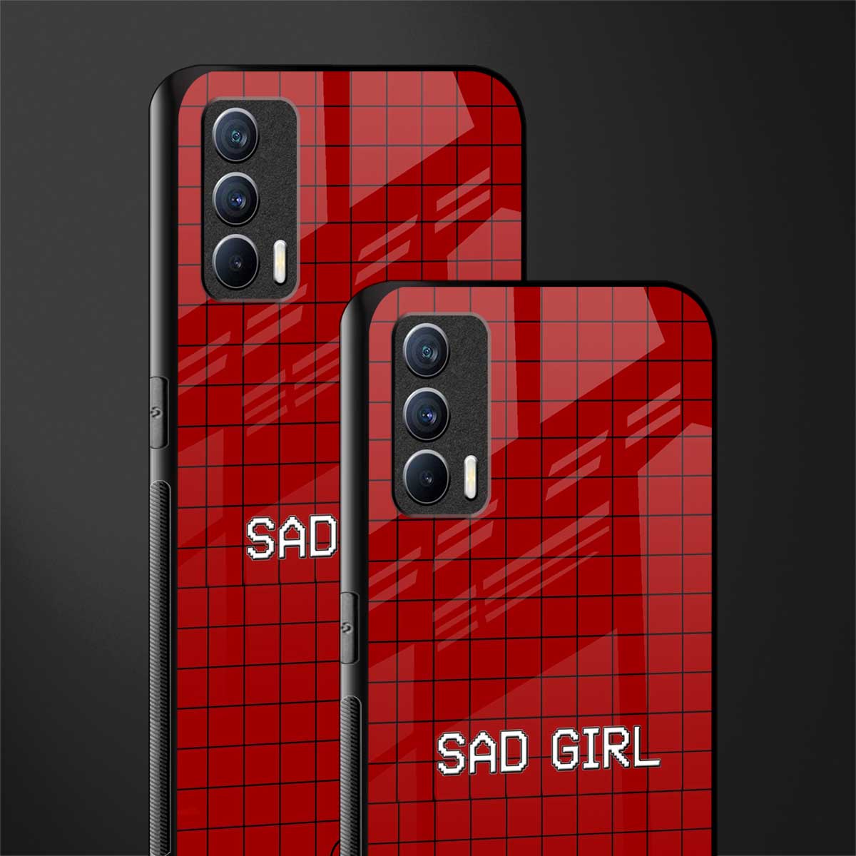 sad girl glass case for realme x7 image-2