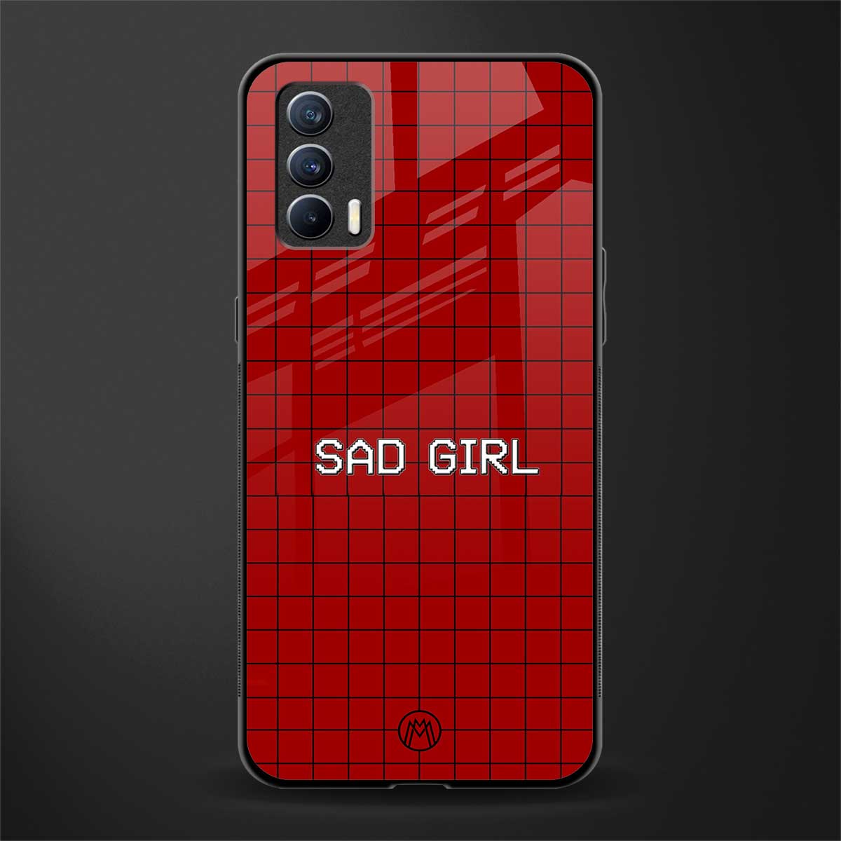 sad girl glass case for realme x7 image