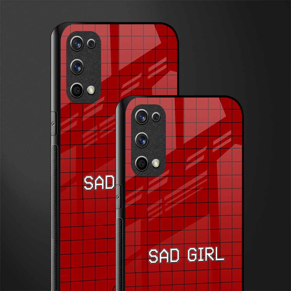 sad girl glass case for realme x7 pro image-2