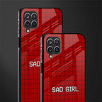 sad girl glass case for samsung galaxy a12 image-2