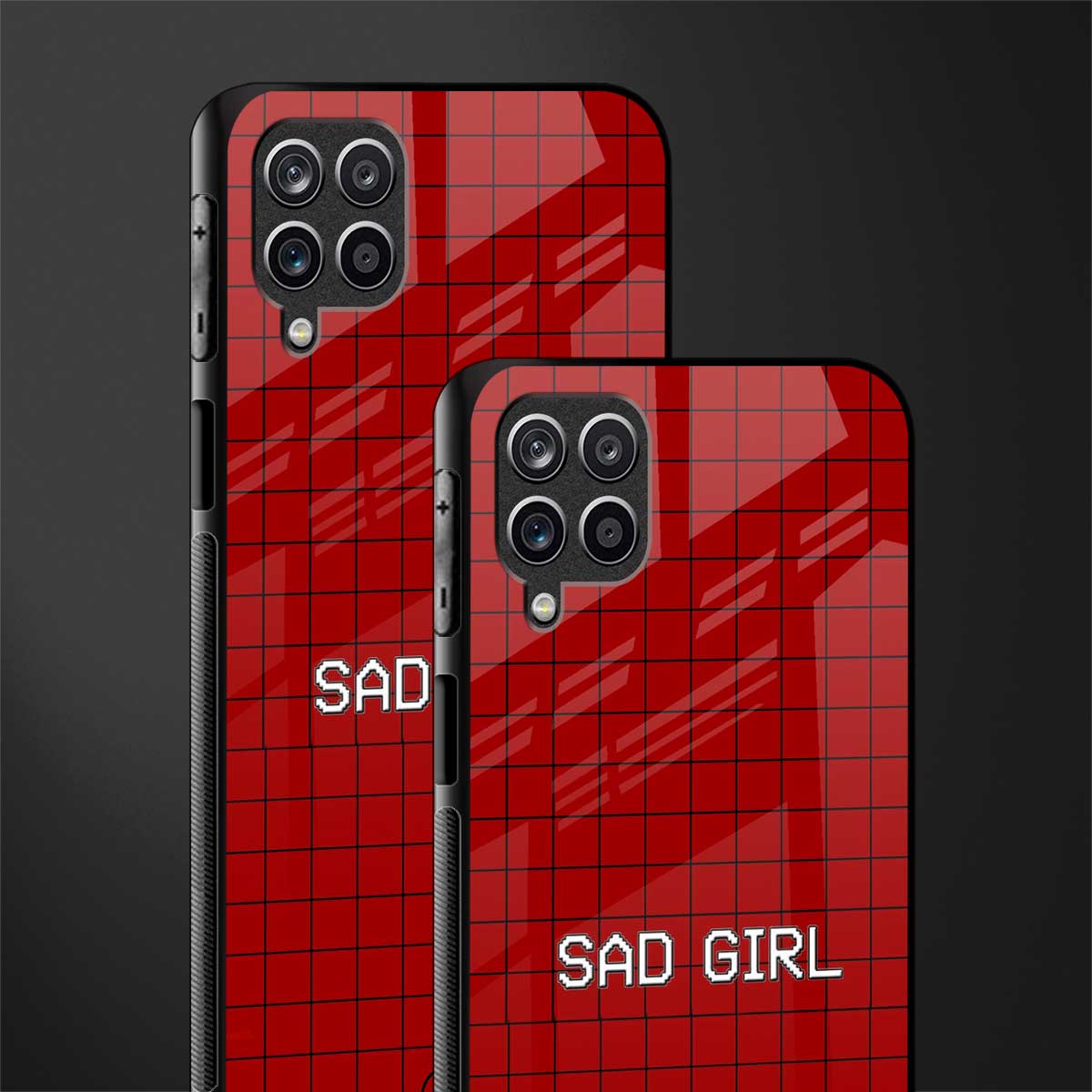 sad girl glass case for samsung galaxy a12 image-2