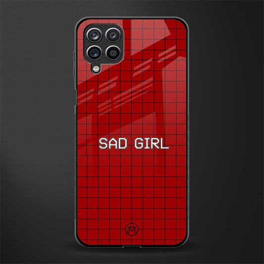 sad girl glass case for samsung galaxy m12 image