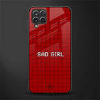 sad girl glass case for samsung galaxy a12 image
