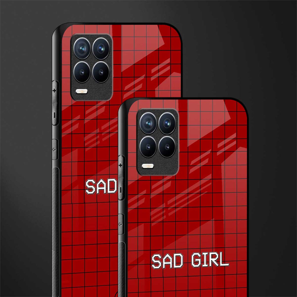 sad girl glass case for realme 8 4g image-2