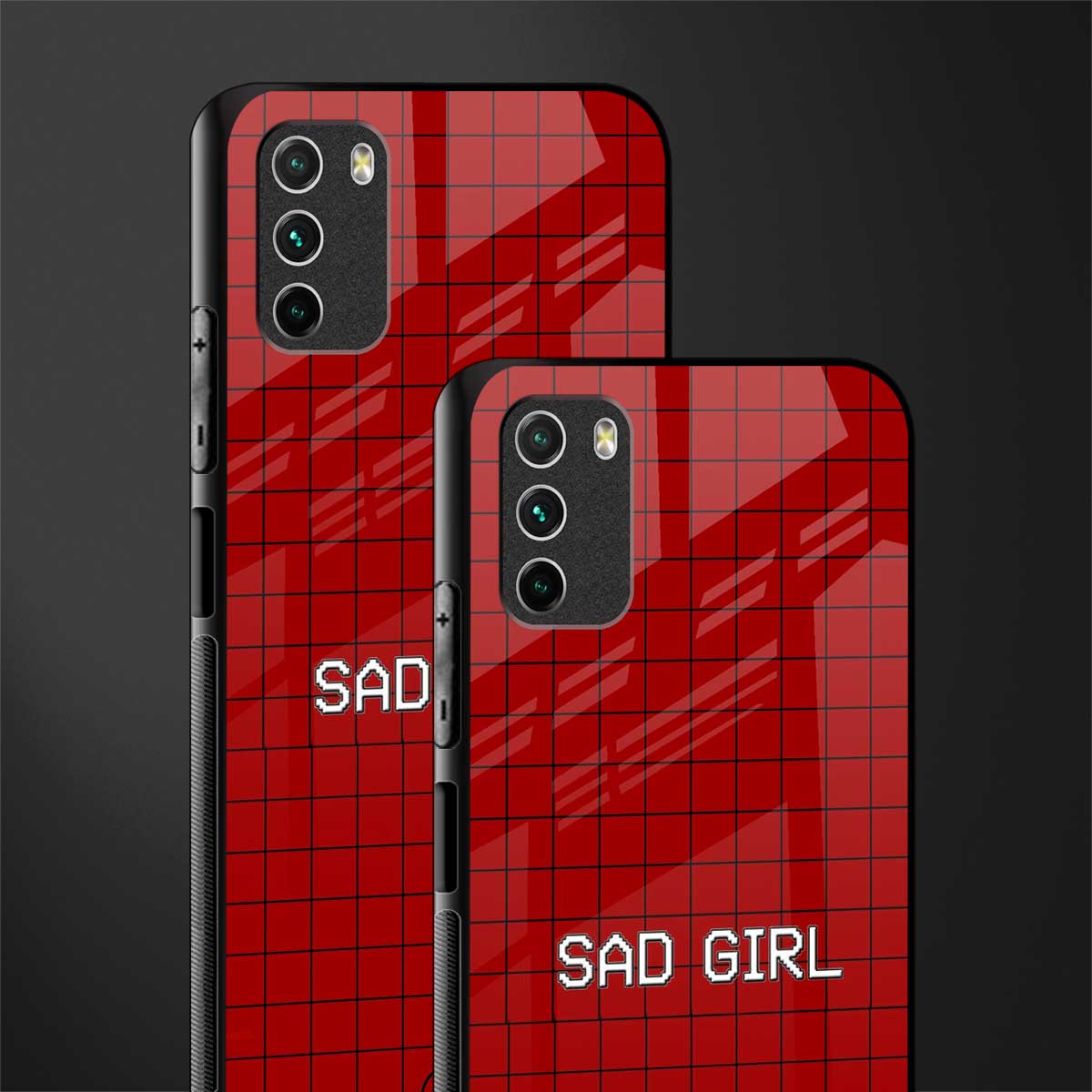 sad girl glass case for poco m3 image-2