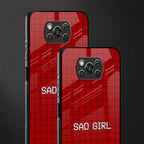 sad girl glass case for poco x3 image-2