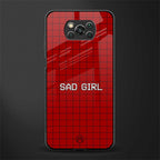 sad girl glass case for poco x3 image