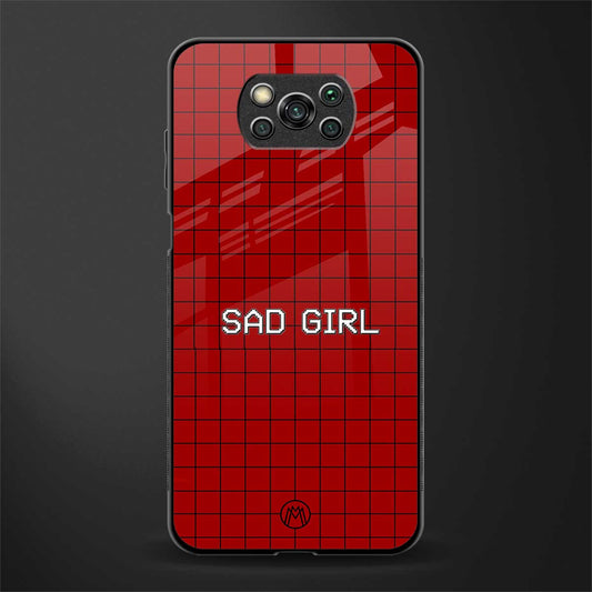 sad girl glass case for poco x3 image