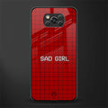 sad girl glass case for poco x3 pro image