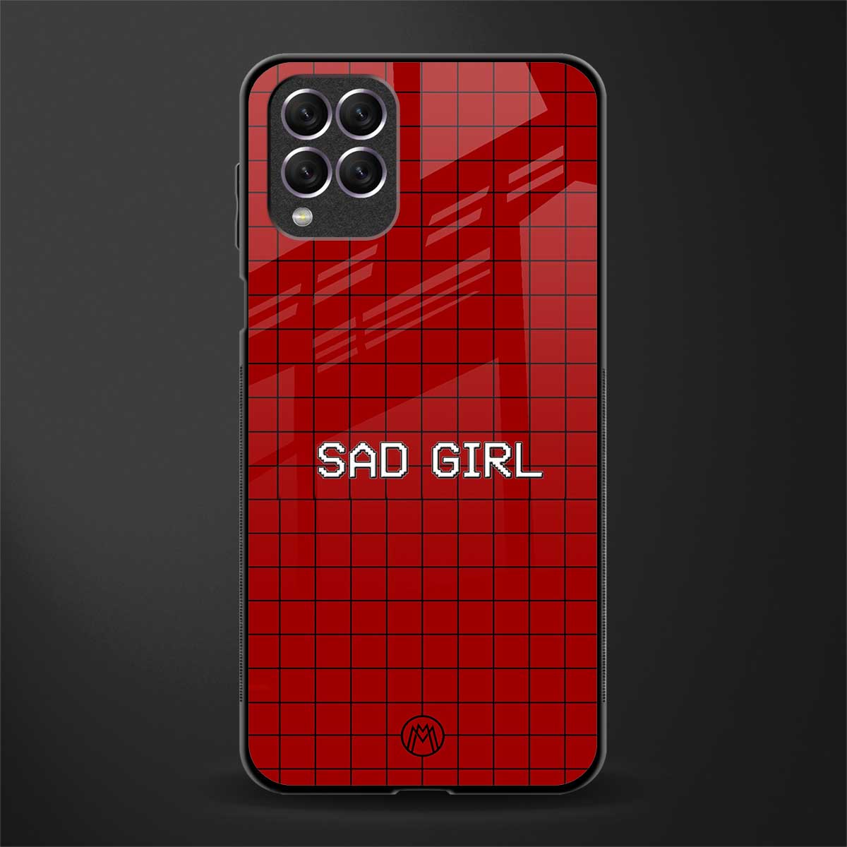 sad girl glass case for samsung galaxy f62 image