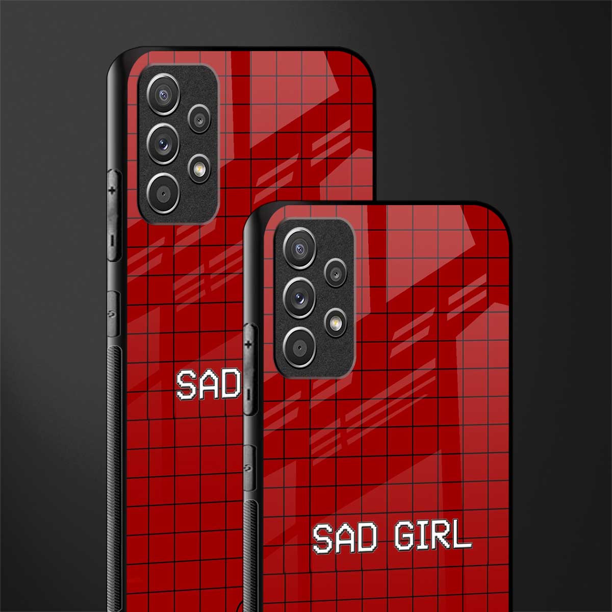 sad girl glass case for samsung galaxy a52 image-2
