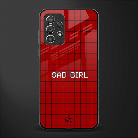 sad girl glass case for samsung galaxy a72 image