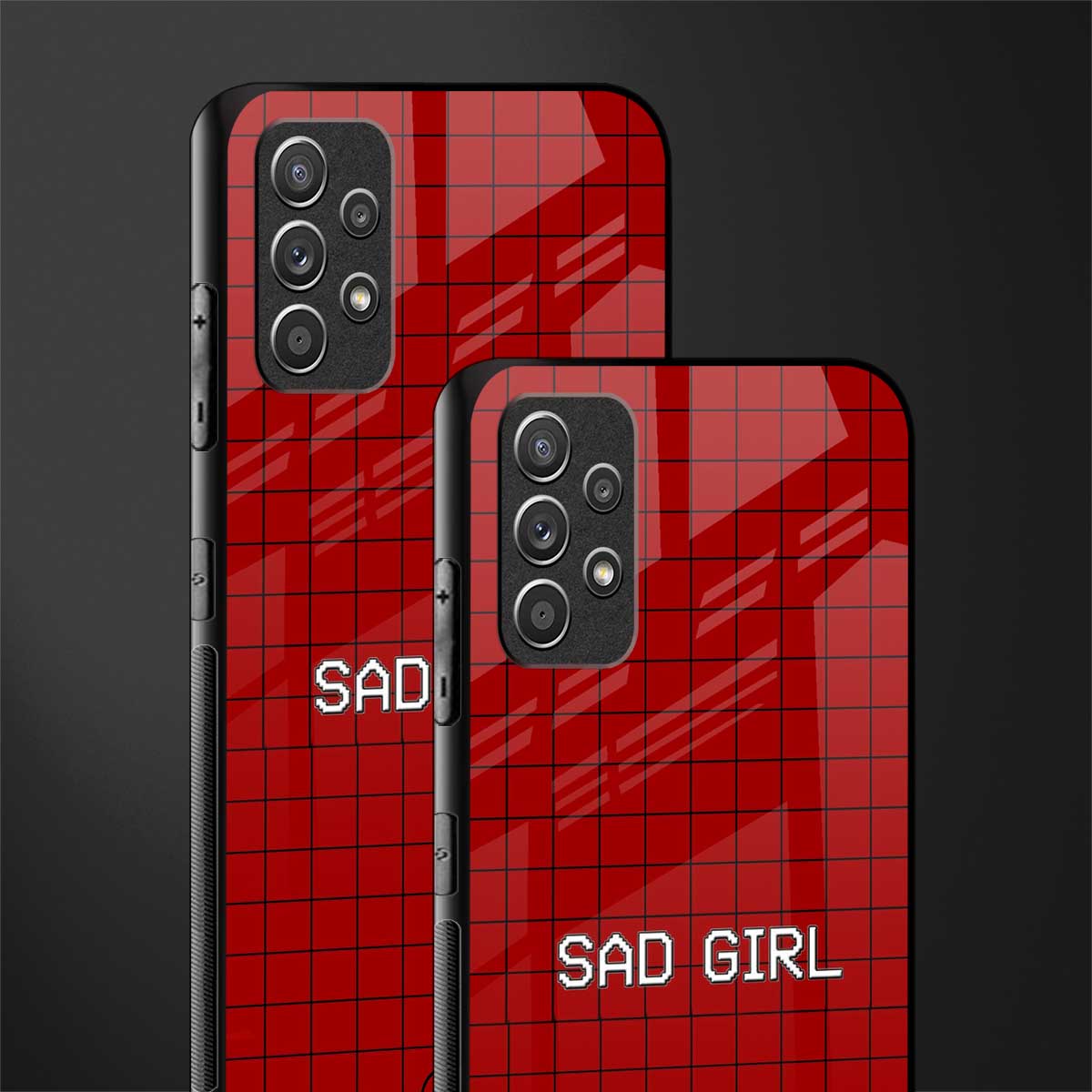 sad girl glass case for samsung galaxy a32 4g image-2