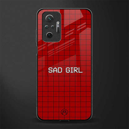 sad girl glass case for redmi note 10 pro image